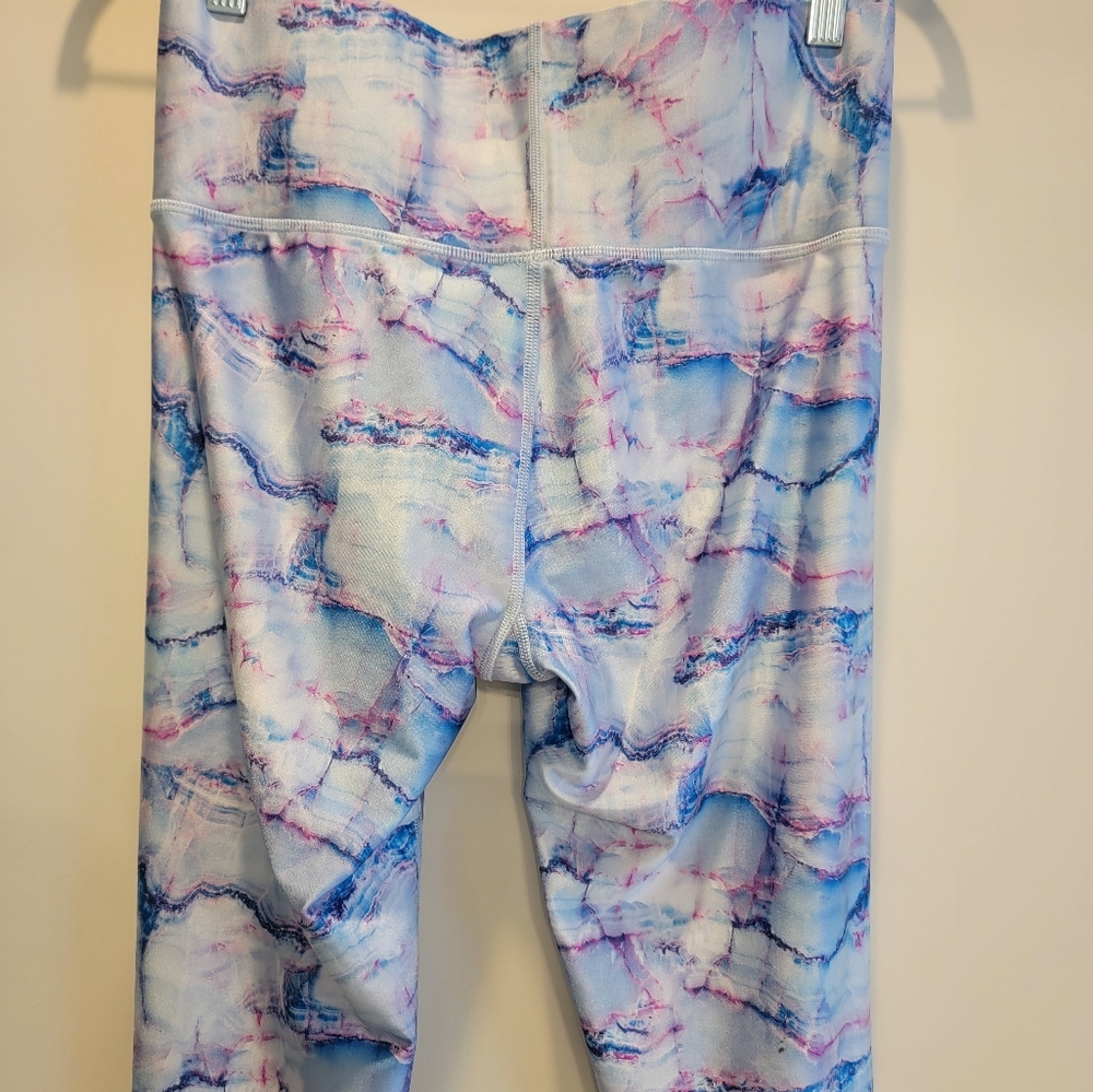 TEREZ Active Super High Band 7/8 Legging in Blue Marble Large - Picture 11 of 13